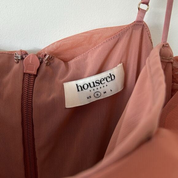 House of CB Sirene Midi Dress in Antique Rose Size: S - Picture 6 of 8